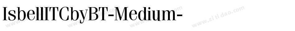 IsbellITCbyBT-Medium字体转换