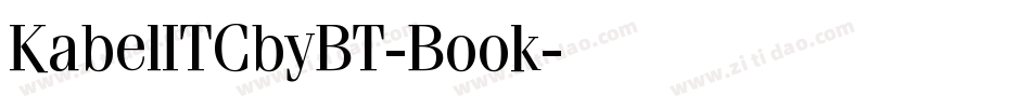 KabelITCbyBT-Book字体转换