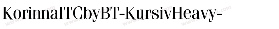 KorinnaITCbyBT-KursivHeavy字体转换