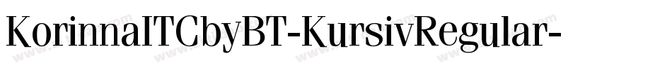 KorinnaITCbyBT-KursivRegular字体转换