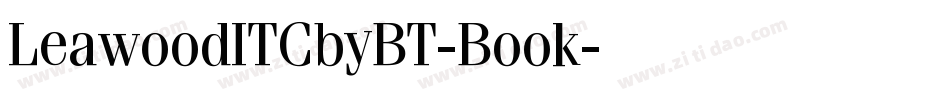 LeawoodITCbyBT-Book字体转换