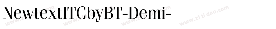 NewtextITCbyBT-Demi字体转换