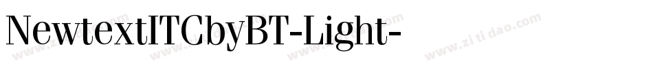 NewtextITCbyBT-Light字体转换
