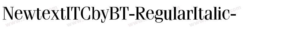 NewtextITCbyBT-RegularItalic字体转换