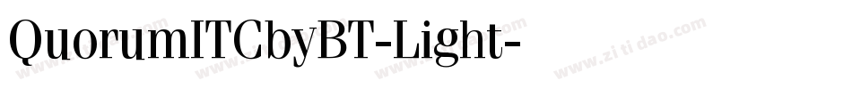 QuorumITCbyBT-Light字体转换