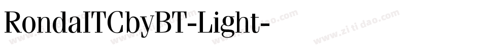 RondaITCbyBT-Light字体转换