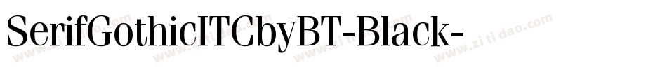 SerifGothicITCbyBT-Black字体转换