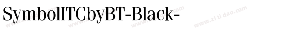 SymbolITCbyBT-Black字体转换