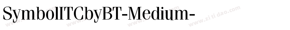 SymbolITCbyBT-Medium字体转换