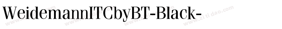 WeidemannITCbyBT-Black字体转换