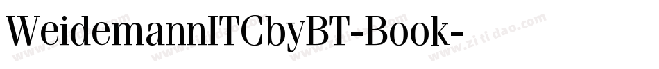 WeidemannITCbyBT-Book字体转换