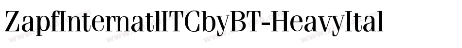 ZapfInternatlITCbyBT-HeavyItal字体转换