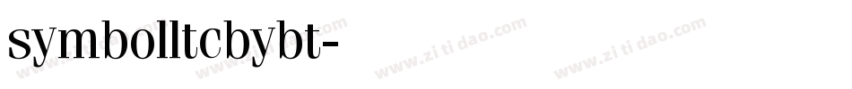 symbolltcbybt字体转换