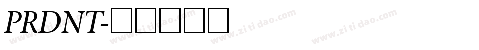 PRDNT字体转换