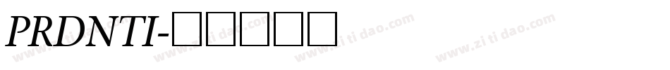 PRDNTI字体转换
