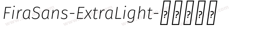 FiraSans-ExtraLight字体转换