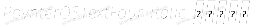 PoynterOSTextFour-Italic字体转换