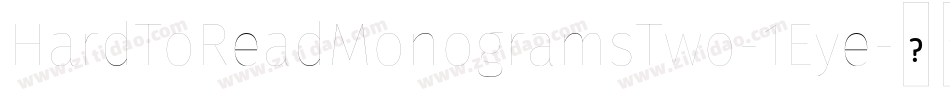HardToReadMonogramsTwo-1Eye字体转换