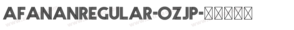 AfananRegular-Ozjp字体转换