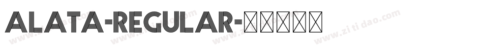 Alata-Regular字体转换