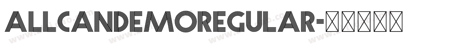 AllcanDEMORegular字体转换
