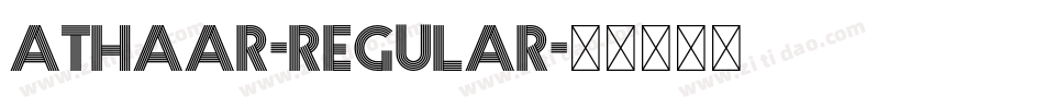 Athaar-Regular字体转换