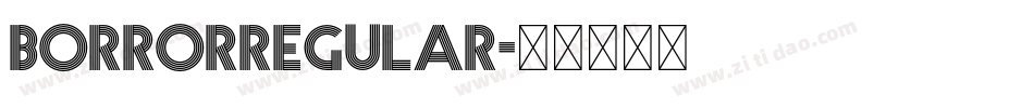 BorrorRegular字体转换