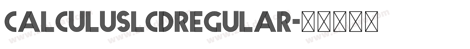 CalculusLCDRegular字体转换