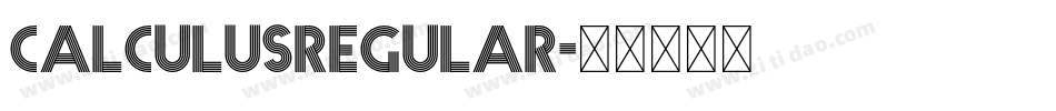 CalculusRegular字体转换