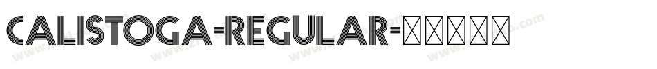 Calistoga-Regular字体转换 Calistoga-Regular字体转换