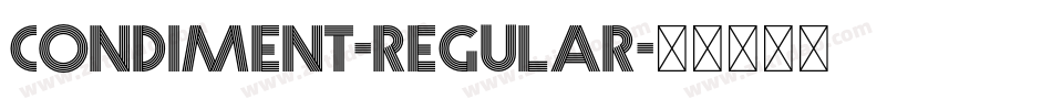 Condiment-Regular字体转换