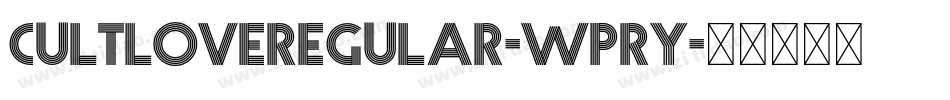 CultloveRegular-WpRY字体转换