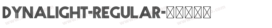 Dynalight-Regular字体转换