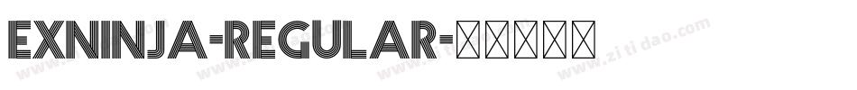 Exninja-Regular字体转换