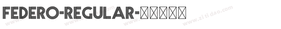 Federo-Regular字体转换