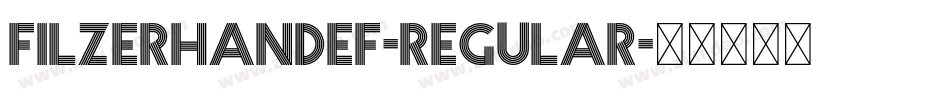 FilzerhandEF-Regular字体转换