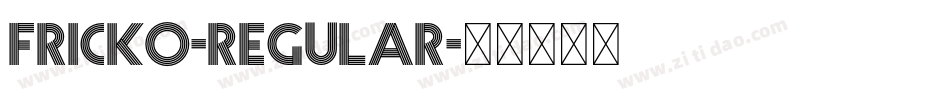 Fricko-Regular字体转换