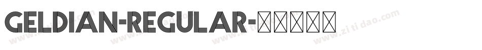 Geldian-Regular字体转换
