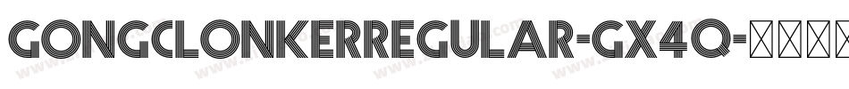 GongclonkerRegular-Gx4q字体转换