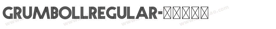 GrumbollRegular字体转换