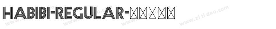 Habibi-Regular字体转换