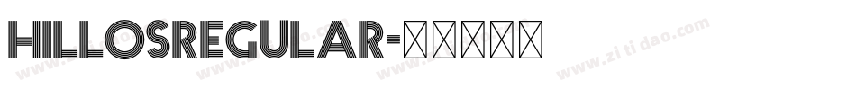 HillosRegular字体转换