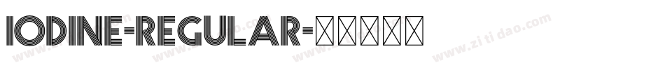 Iodine-Regular字体转换