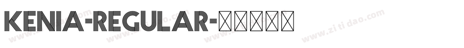 Kenia-Regular字体转换