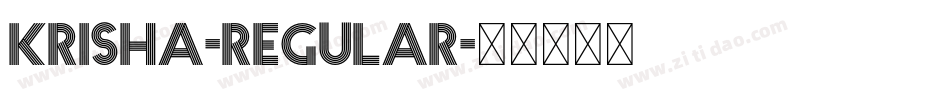 Krisha-Regular字体转换