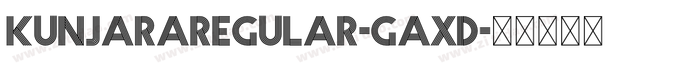 KunjaraRegular-GaXD字体转换