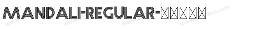 Mandali-Regular字体转换