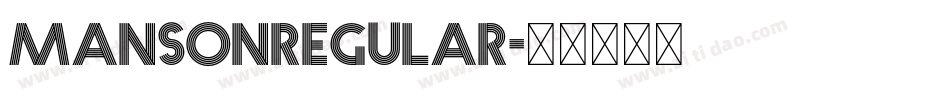 MansonRegular字体转换