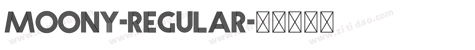 Moony-Regular字体转换