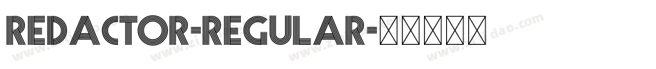 Redactor-Regular字体转换